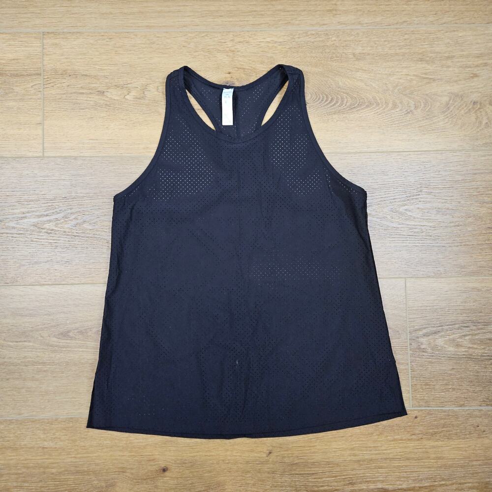 SPANX Black Perforated Racerback Active Tank Top Women Size L Large 50160R